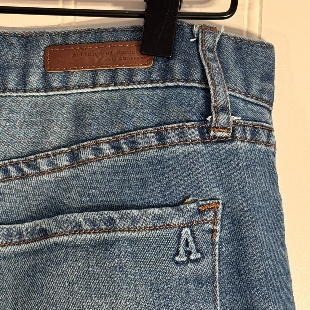 Articles of Society Women’s Mid-Rise Medium Wash Distressed Skinny Jeans Size 31 - Picture 7 of 14